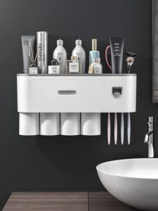 Wall-Mounted Toothbrush Holder & Automatic Toothpaste Dispenser – The Ultimate Bathroom Organizer