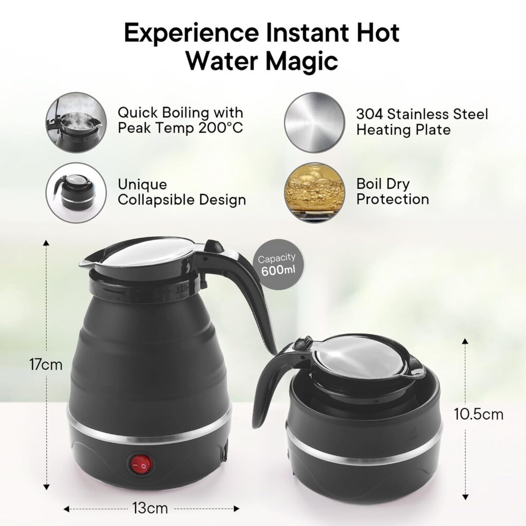 Portable Electric Kettle with details